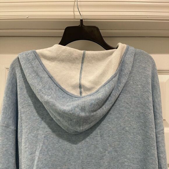 Kinross Cashmere Blend Reversible Hooded Cardigan Size L - Picture 6 of 11